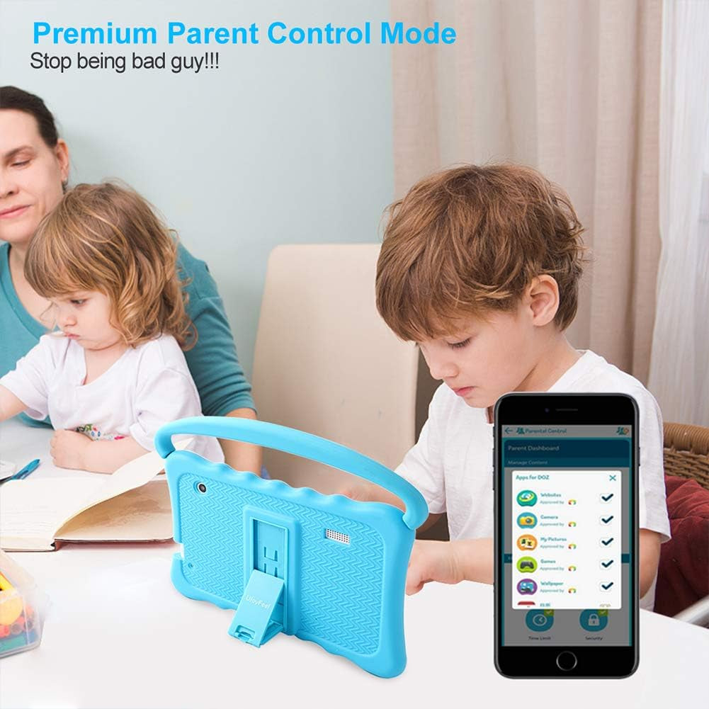 Kids Tablet 7 Toddler Tablet for Kids Edition Tablet with Wifi, Android Children Tablet for Toddlers 32GB with Parental Controls Shockproof Case(Blue)